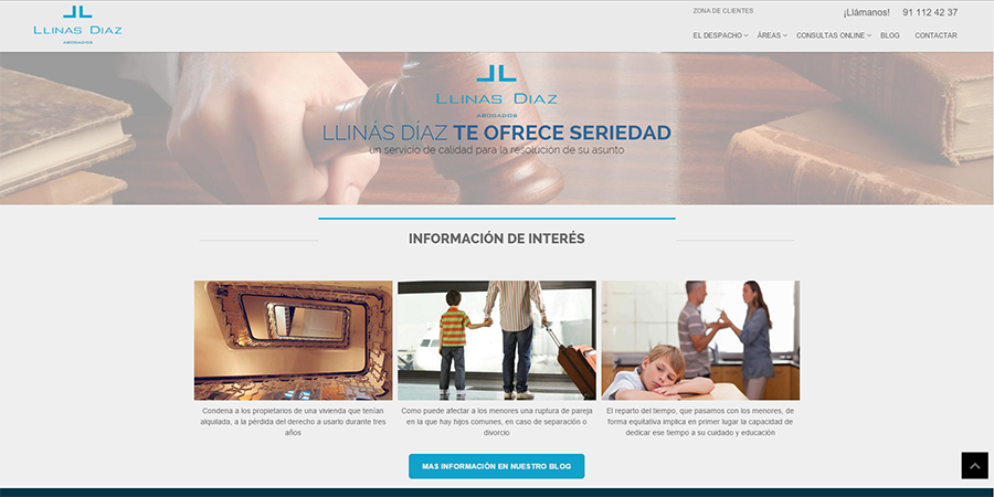 Diseño y desarrollo web en Llinas Diaz Abogados