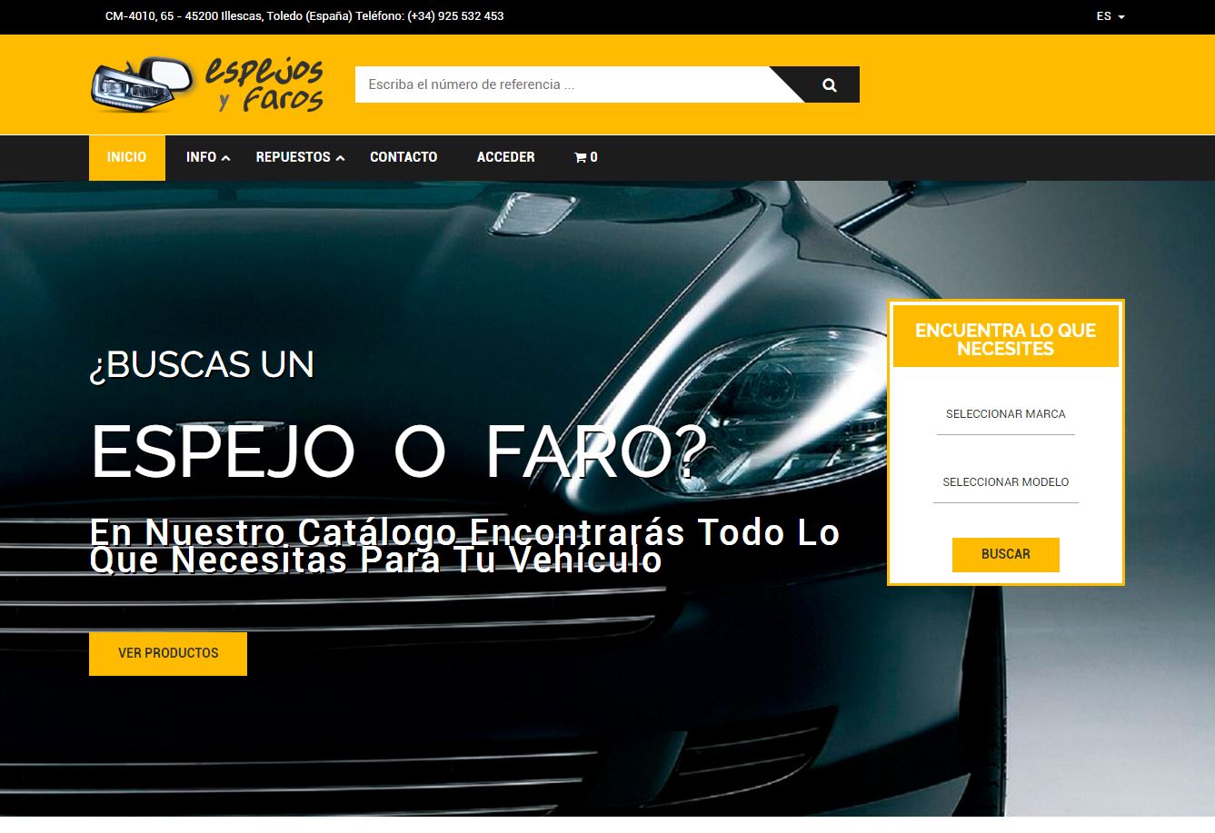 Diseño y desarrollo web en Espejos y Faros