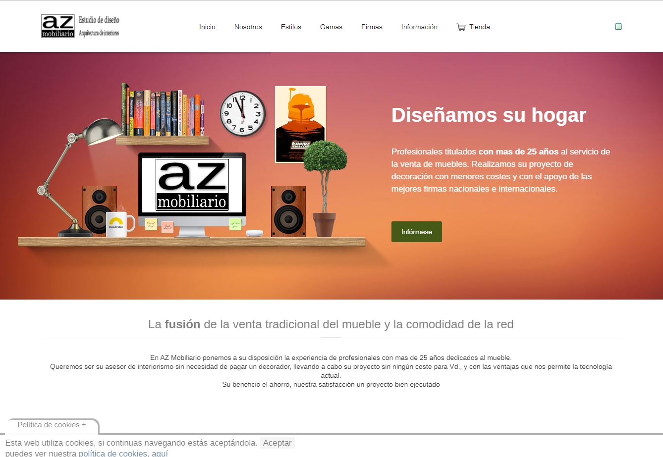 Diseño y desarrollo web en AZ-Mobiliario