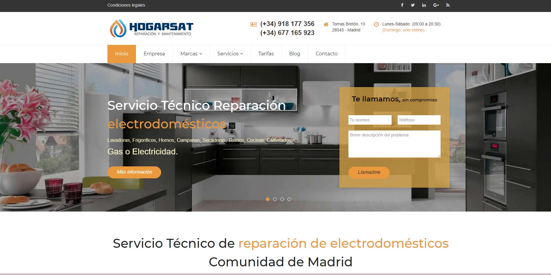 Diseño y desarrollo web en HogarSAT