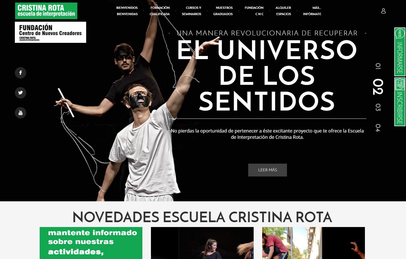 Diseño y desarrollo web en Escuela Cristina Rota
